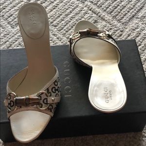 Gucci Authentic Sennia Horsebit Bamboo Sandals